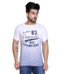 Typography Men Round Neck White T-Shirt
